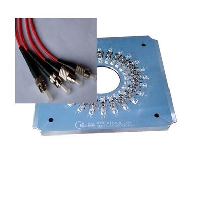 เครื่องปรับปรุงการเคลือบเส้นใยเหล็กไร้ขัด S136 ที่แข็งแรงสําหรับสายเชื่อม ST มีสายเชื่อม 24 ช่องในวงจรหนึ่งและการสูญเสียการใส่ ≤0.20dB