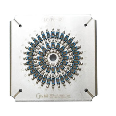 48 Port LC PC Fiber Optic Polishing Fixture ด้วยสแตนเลสความแข็งแรงสูง S136 และความสูญเสียการใส่ ≤0.20dB