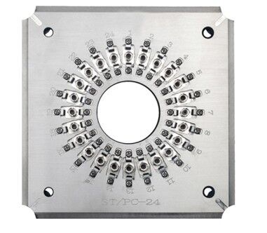 ST สายไฟเบอร์ออปติก 24/32 เครื่องเชื่อมต่อเลืองด้วยสแตนเลสที่แข็ง S136 สําหรับประสิทธิภาพสูงและการสูญเสียการใส่ ≤0.20dB