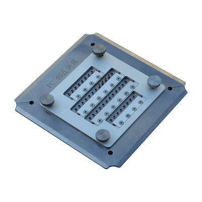40 Port Fiber Optic Polishing Jig ด้วยสแตนเลส S136 สําหรับการสูญเสียการใส่ ≤0.20dB