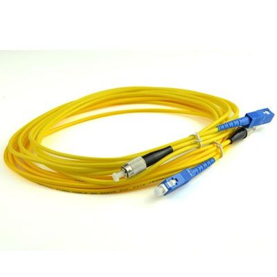 สายแพทช์ไฟเบอร์ออปติกกลางแจ้ง ROHS Drop Sc ถึง Fc Patch Cord 3.0mm 2m