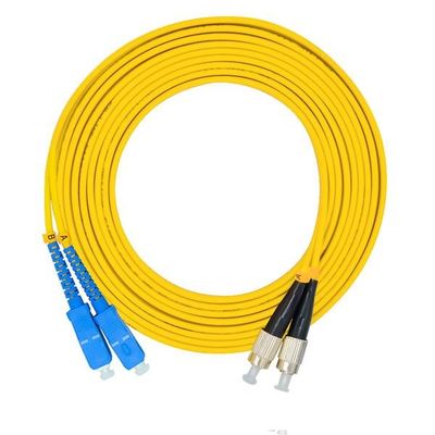 สายแพทช์ไฟเบอร์ออปติกกลางแจ้ง ROHS Drop Sc ถึง Fc Patch Cord 3.0mm 2m