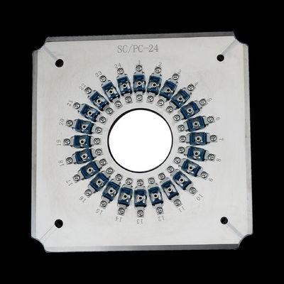 24 Ports SC UPC Connector ขัดติดตั้ง Jig Heat Treatment สำหรับ Fiber Polisher