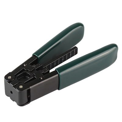 เครื่องมือสายเคเบิลไฟเบอร์ออปติกแจ็คเก็ตความยาว 115 มม. คีมบัฟเฟอร์ Ftth Drop Cable Stripper