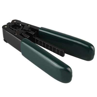 เครื่องมือสายเคเบิลไฟเบอร์ออปติกแจ็คเก็ตความยาว 115 มม. คีมบัฟเฟอร์ Ftth Drop Cable Stripper