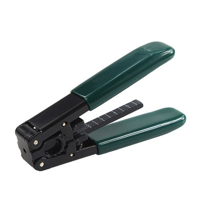 เครื่องมือสายเคเบิลไฟเบอร์ออปติกแจ็คเก็ตความยาว 115 มม. คีมบัฟเฟอร์ Ftth Drop Cable Stripper