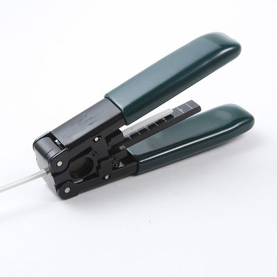 เครื่องมือสายเคเบิลไฟเบอร์ออปติกแจ็คเก็ตความยาว 115 มม. คีมบัฟเฟอร์ Ftth Drop Cable Stripper