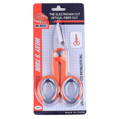 เครื่องมือเคเบิ้ลใยแก้วนำแสงสีส้ม 14.5 ซม. เครื่องตัดเคฟลาร์สำหรับจัมเปอร์ไฟเบอร์ผมเปีย