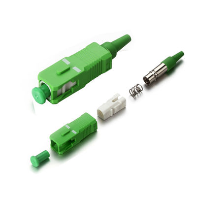 ชุดตัวเชื่อมต่อไฟเบอร์ออปติก 1310/1550nm ความเข้ากันได้ที่แข็งแกร่ง PBT APC Sc Simplex Connector