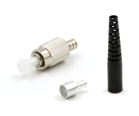ตัวโลหะ Simplex Single Mode UPC Fc Pc Fiber Connector พร้อม 2.0mm Boot