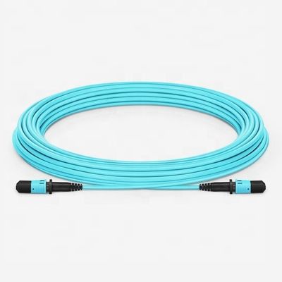 สายแพทช์ไฟเบอร์ PDL Om3 ต่ำ, MPO ตัวเมียประเภท B LSZH สายเคเบิลใยแก้วนำแสงมัลติโหมด
