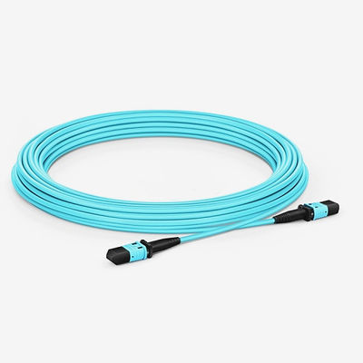 สายแพทช์ไฟเบอร์ PDL Om3 ต่ำ, MPO ตัวเมียประเภท B LSZH สายเคเบิลใยแก้วนำแสงมัลติโหมด