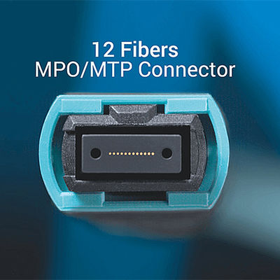 สายแพทช์ไฟเบอร์ PDL Om3 ต่ำ, MPO ตัวเมียประเภท B LSZH สายเคเบิลใยแก้วนำแสงมัลติโหมด