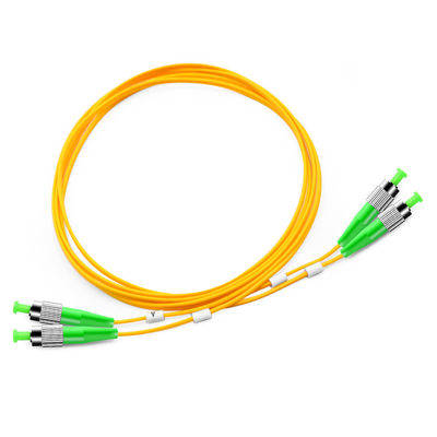 SM 9/125 Zipcord Simplex สายแพทช์ไฟเบอร์ออปติก FC APC สำหรับ FTTH FTTB FTTX Network