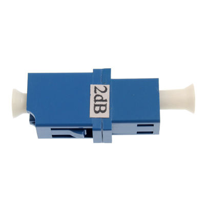 LC / UPC Fixed Flange 5db Attenuator ไฟเบอร์ออปติกเพศหญิงถึงตัวเมีย Low PDL