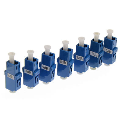 LC / UPC Fixed Flange 5db Attenuator ไฟเบอร์ออปติกเพศหญิงถึงตัวเมีย Low PDL
