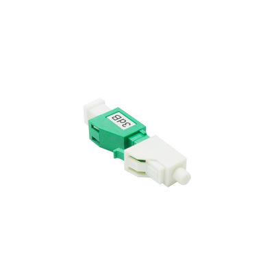 โหมดเดียว 3dB APC LC ตัวลดทอนสัญญาณไฟเบอร์ออปติกชนิดปลั๊ก 1310/1550nm ความยาวคลื่น