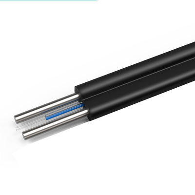 LSZH/PVC สายไฟเบอร์ออปติกแพทช์สาย 1/2/3km ไม้อัดกลอง Ftth Drop Cable