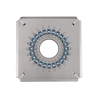 24 Ports SC UPC Connector ขัดติดตั้ง Jig Heat Treatment สำหรับ Fiber Polisher